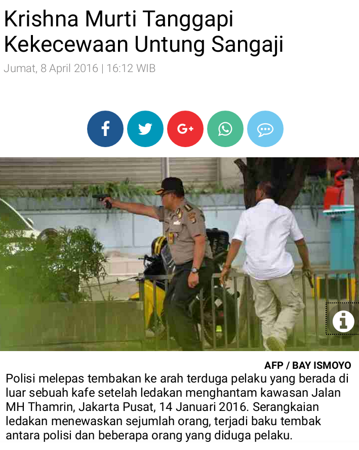 Krishna Murti Tanggapi Kekecewaan Untung Sangaji
