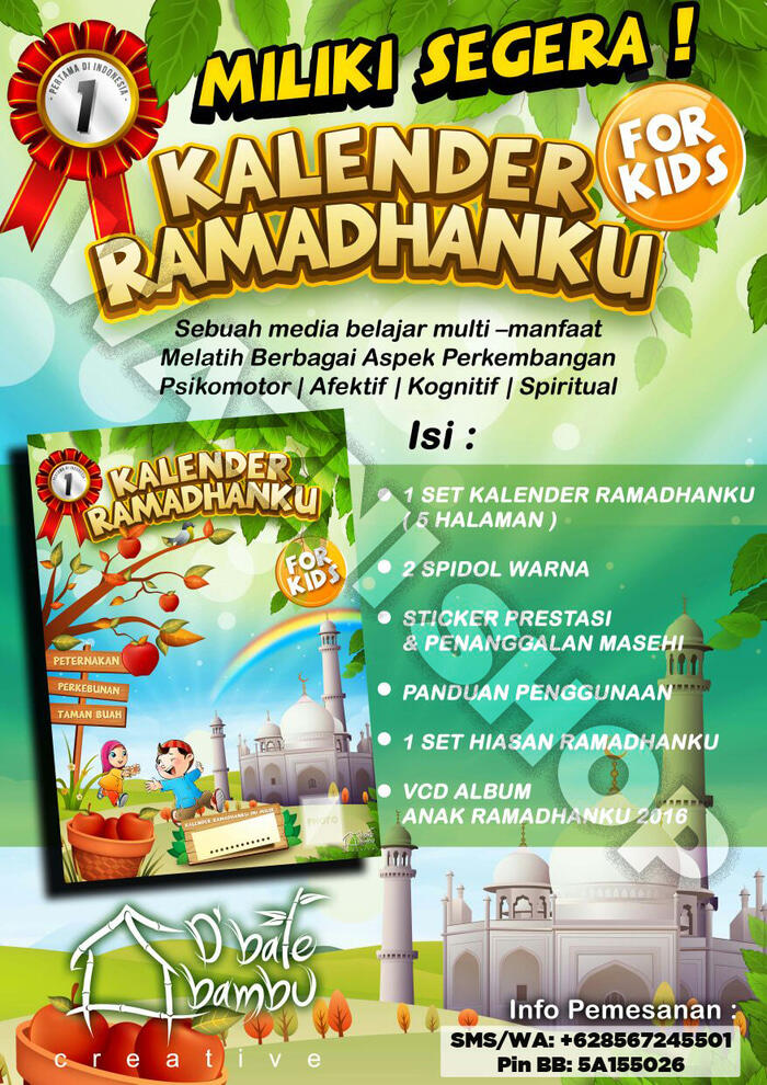 (RESELLER WELCOME) PERTAMA DI INDONESIA! KALENDER RAMADHANKU FOR KIDS