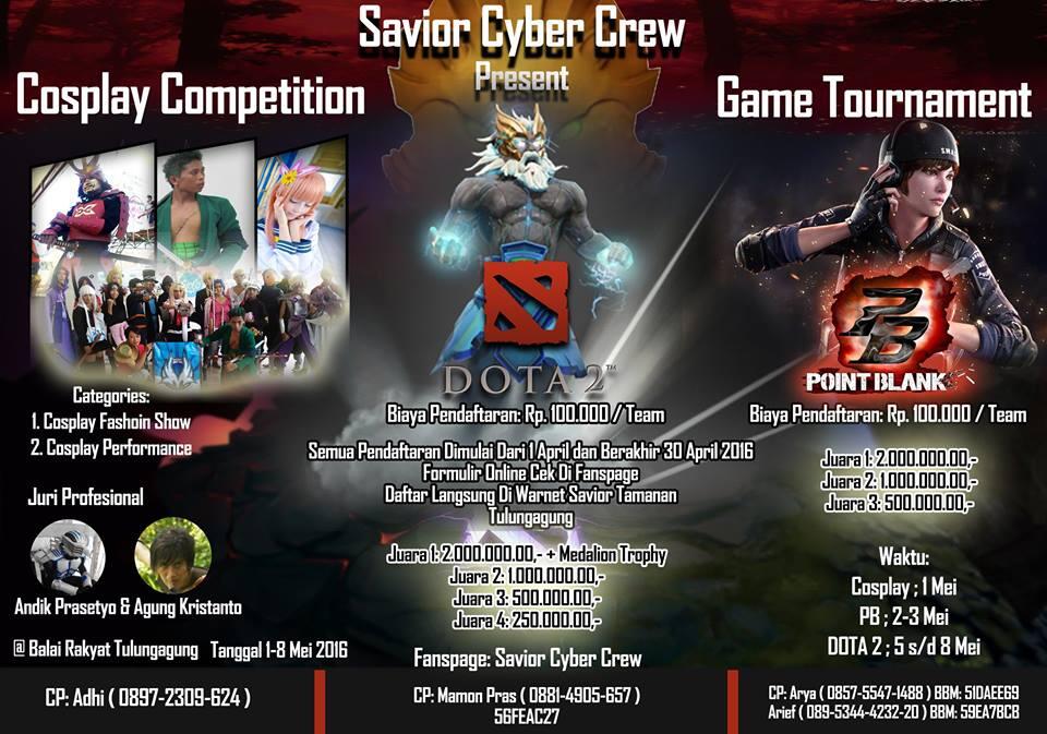 Savior Cyber Crew Present : Cosplay Tournament Dan Game Tournament 2016 