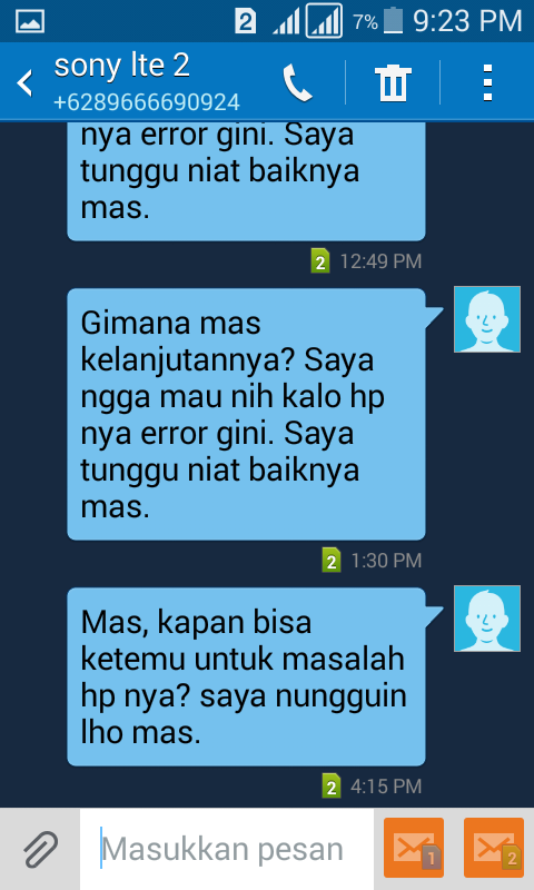 (NEED HELP) Penipu di OLX.co.id mengaku bernama Roni 089666690924, 085716688265