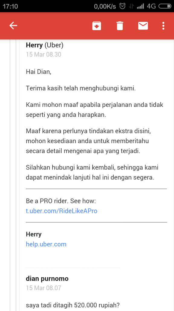 Supir Nakal Uber Jakarta: Argo 52rb Ditagihkan 520rb, Uber Lepas Tangan