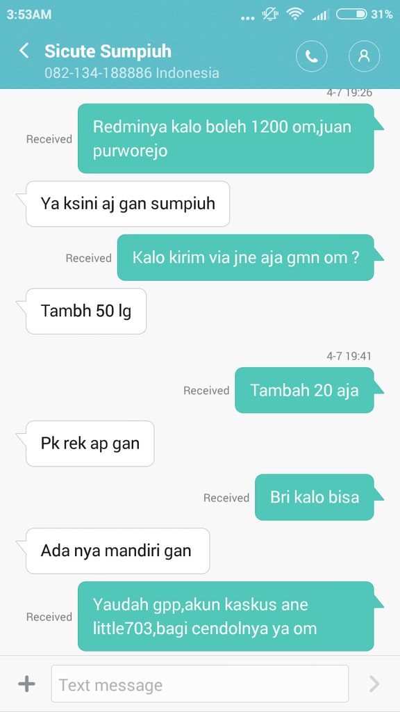 SURAT TERBUKA UNTUK SELLER DENGAN ID: SICUTE1 DARI SUMPIUH JATENG