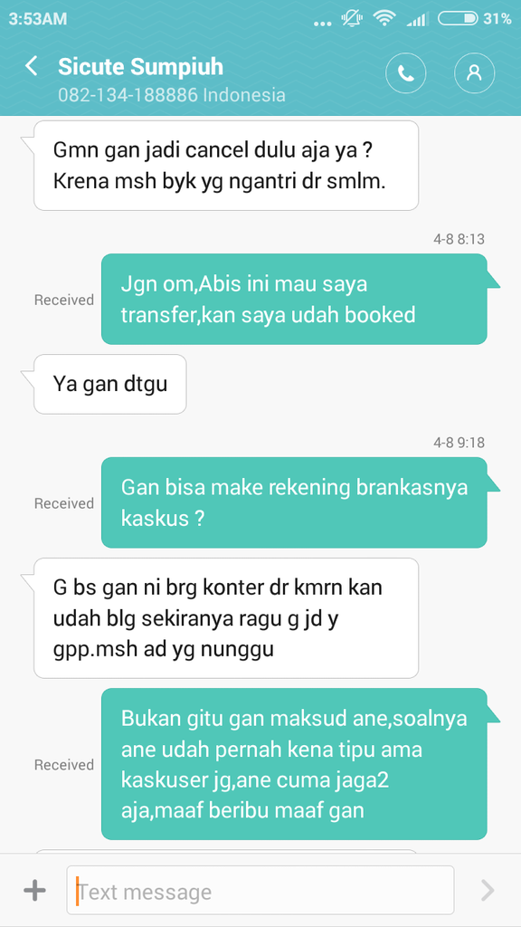 SURAT TERBUKA UNTUK SELLER DENGAN ID: SICUTE1 DARI SUMPIUH JATENG