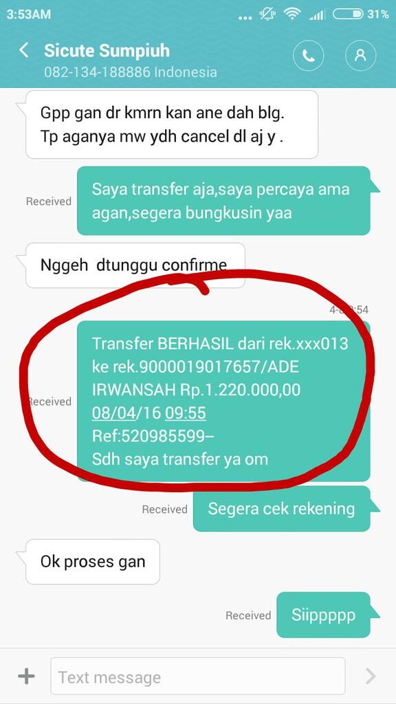 SURAT TERBUKA UNTUK SELLER DENGAN ID: SICUTE1 DARI SUMPIUH JATENG