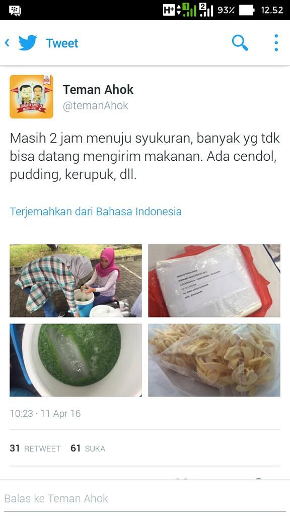 syukuran 500rb KTP teman ahok