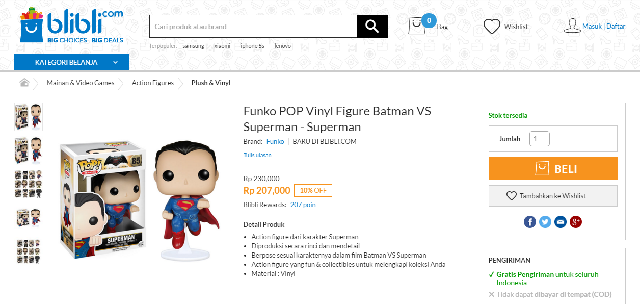 kaskus action figure KASKUS action Funko Promo Batman V  Superman!  figure