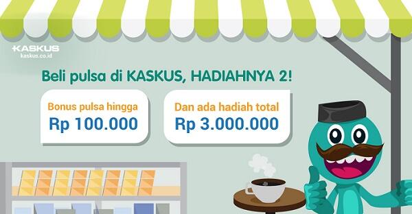 Warung E-Pulsa KASKUS Buka Lagi, Beli Pulsa Gratis Pulsa dan Voucher Belanja!