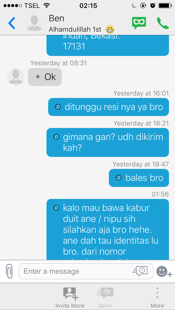 Penipuan oleh id kaskus dhenz_elwin