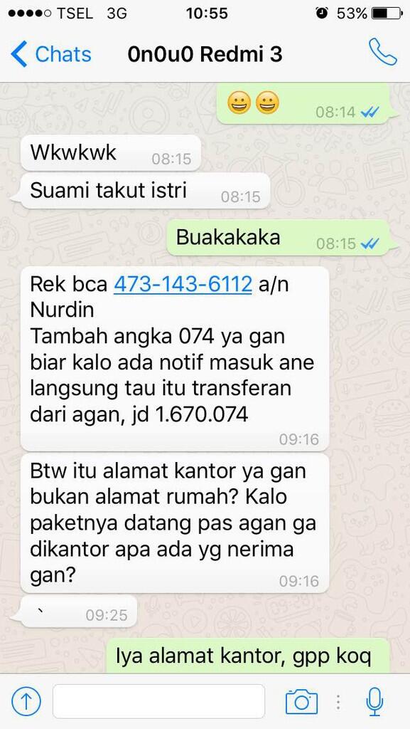 Verified Seller Penipu di FJB Handphone dengan ID : 0n0u0