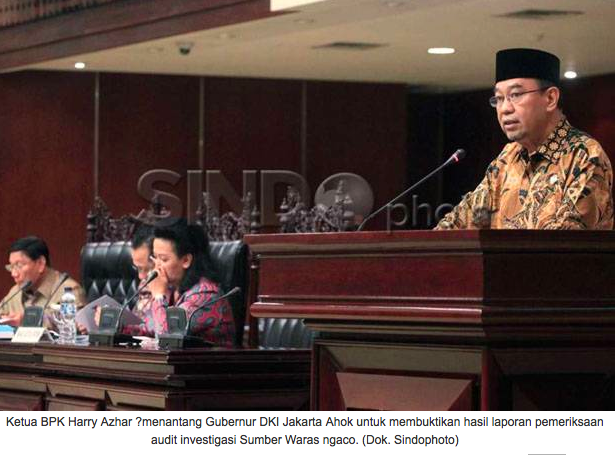 Dituding Ngaco, Ketua BPK Tantang Ahok di Pengadilan
