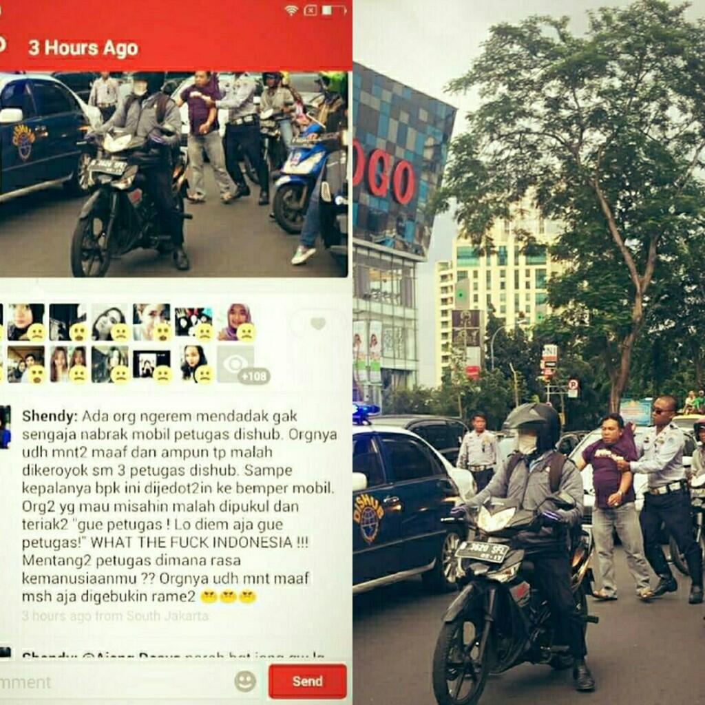 Sudah minta maaf tapi tetap saja dipukuli oleh petugas DISHUB