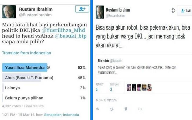 Pendukung Ahok Hapus Polling Setelah Hasilnya Ahok Kalah Lagi 