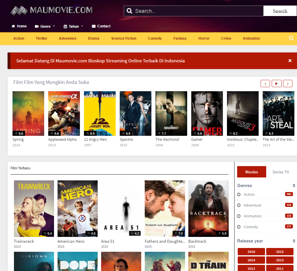 Kumpulan Website Streaming Film Online Subtitle Indonesia