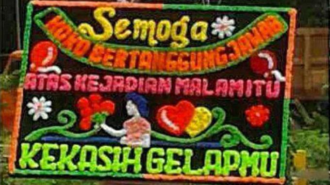 Bunga papan dari 'Sang Mantan'