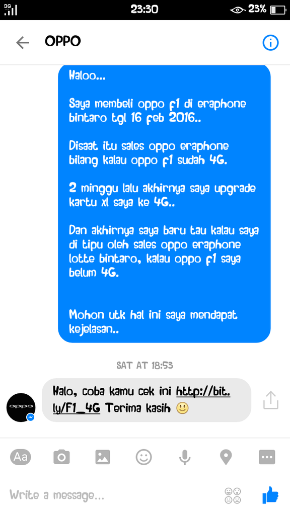 Penipuan yang di lakukan OPPO