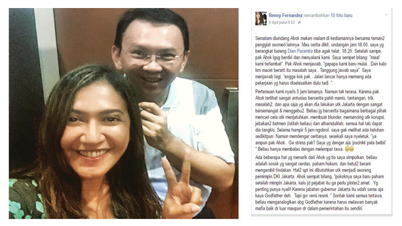 Pengakuan Gadis Cantik Yang Makan Malam Bersama AHOK