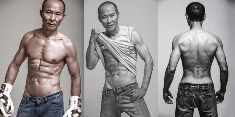 Kakek 61 Tahun dari China Ini Sukses Jaga Tubuh Tetap Berotot