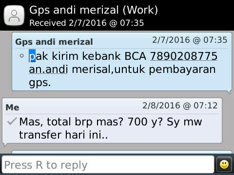 PENIPUAN ANDI MERISAL MAKASAR (BCA 7890208775) BLACK LIST