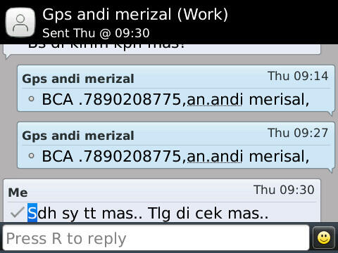 PENIPUAN ANDI MERISAL MAKASAR (BCA 7890208775) BLACK LIST