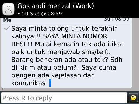 PENIPUAN ANDI MERISAL MAKASAR (BCA 7890208775) BLACK LIST