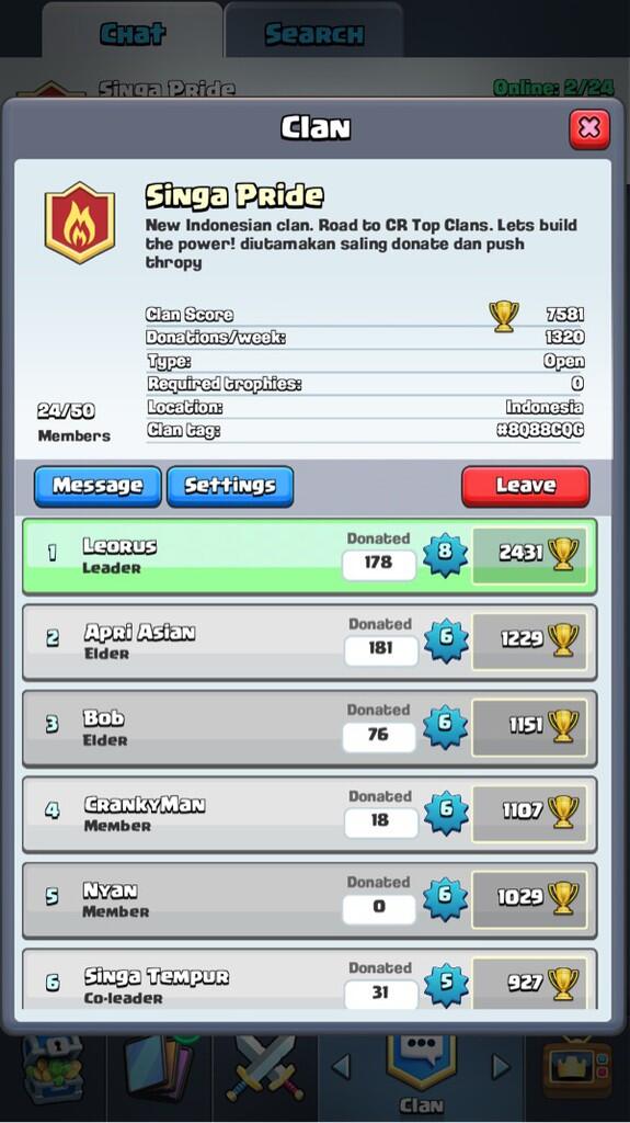 Open Recruitment Clash Royale Clan