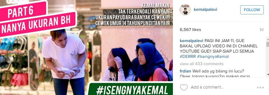 Survey nanya ukuran BH ke cewek2 ABG, Kemal Pahlevi dihujat Komnas Perempuan