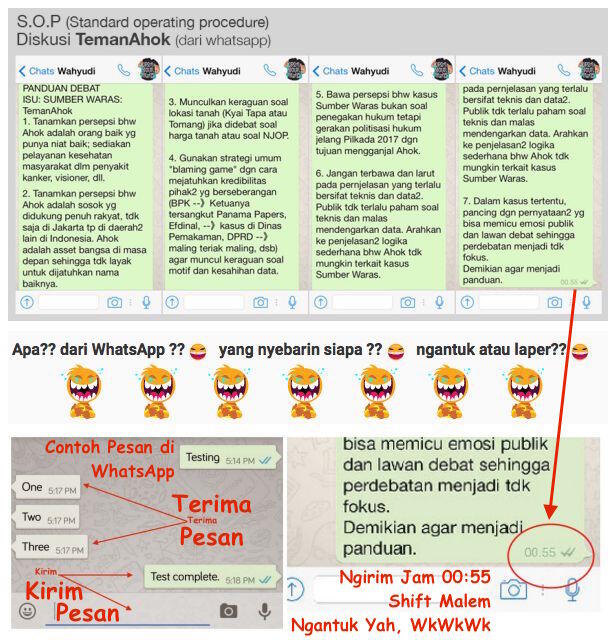 BEREDAR "SOP UNTUK MEMBELA AHOK" (+ Beredar Penyebarnya 😂😂😂)