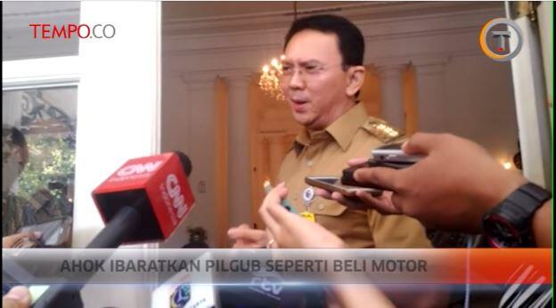 Apa Beda Pilih Gubernur dengan Sepeda Motor? Ini Kata Ahok