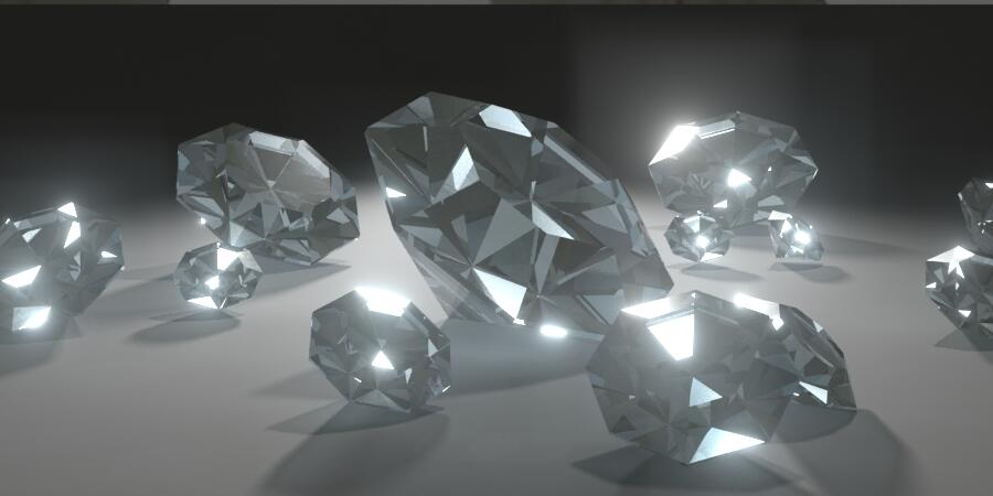 MIA shader for Diamond Gems - MR rendering