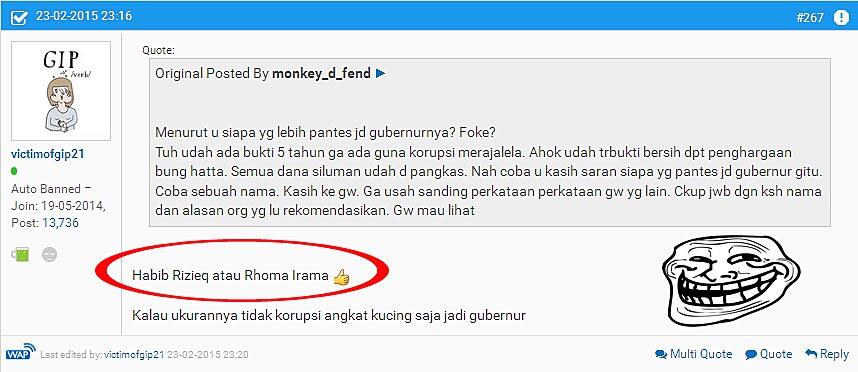 pengen denger kaskuser antara yang setuju sama Ahok atau tidak
