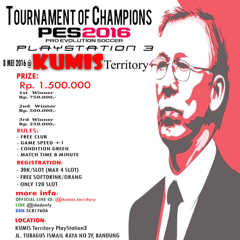 Tournament Kompetisi PS3 PES 2016 Bandung