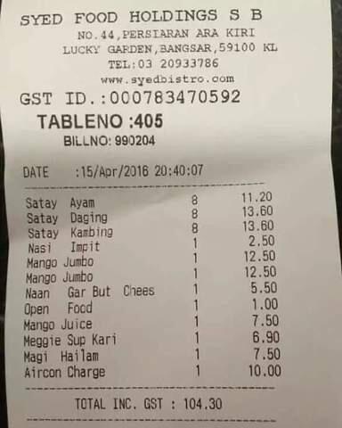 kelakuan malon, ada biaya ac kalo makan di restoran