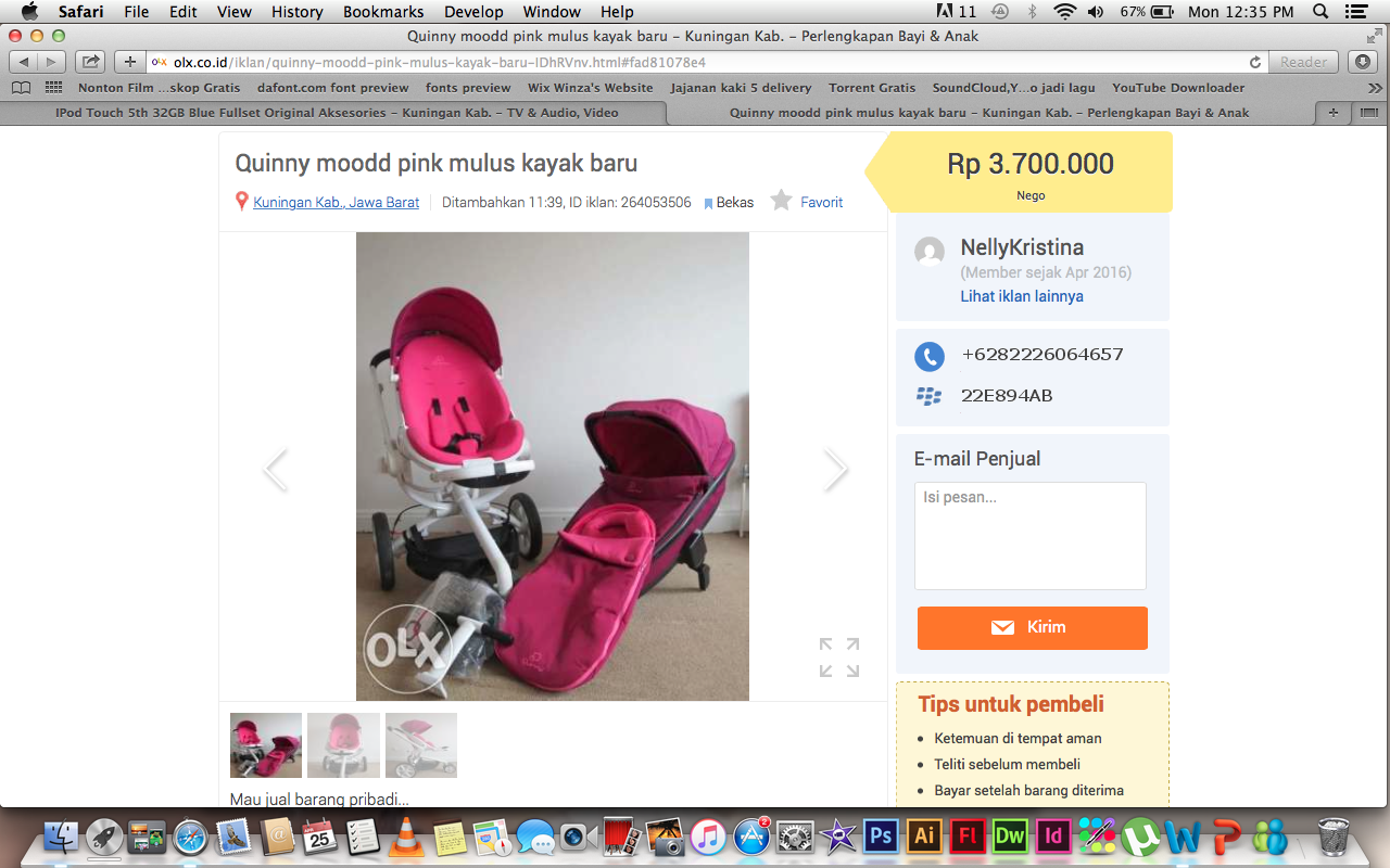 PENIPUAN OLX iPod touch 5th Generation 32GB Blue Mint Condition IngridKarlina