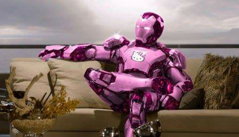 Penampilan ketika para karakter dalam film super hero di dandani dengan serba pink