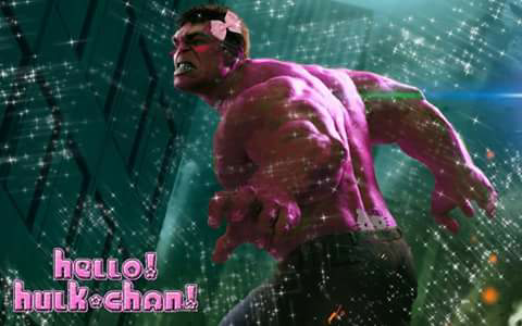 Penampilan ketika para karakter dalam film super hero di dandani dengan serba pink