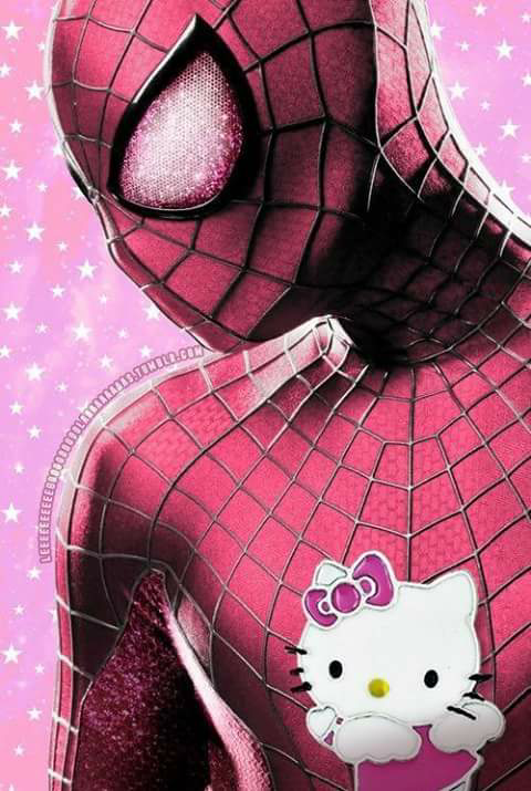Penampilan ketika para karakter dalam film super hero di dandani dengan serba pink