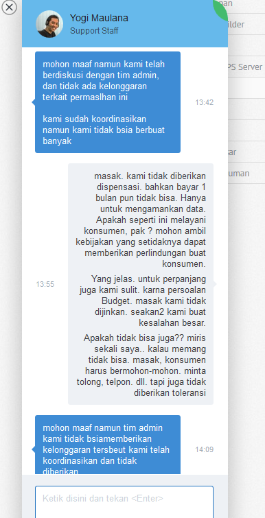 Keterlalu Banget! NIAGAHOSTER, Data Konsumen tidak diberikan Malah Suruh Bayar