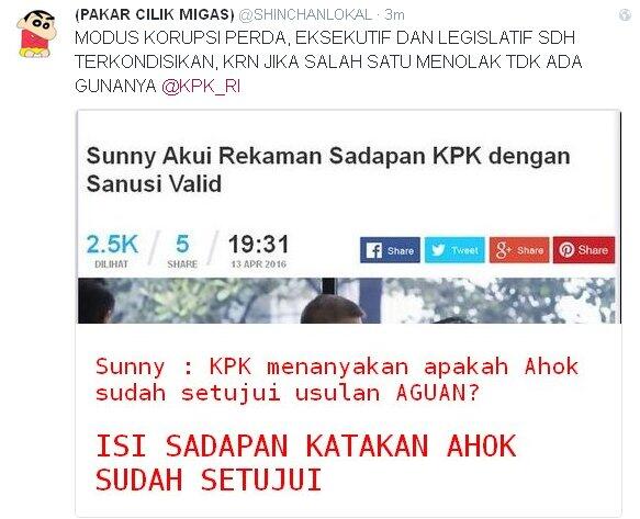 Sunny Tanudwidjaja Kembali Diperiksa KPK