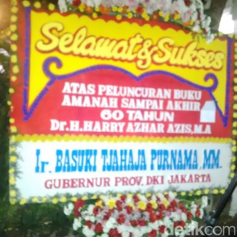 Ketua BPK Luncurkan Buku, Ahok Kirim Karangan Bunga