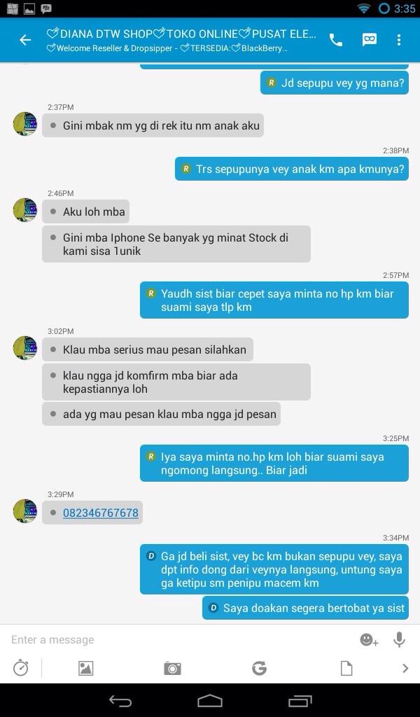 BBM ane diHACK dan dijadiin jaminan oleh online shop penipu :(