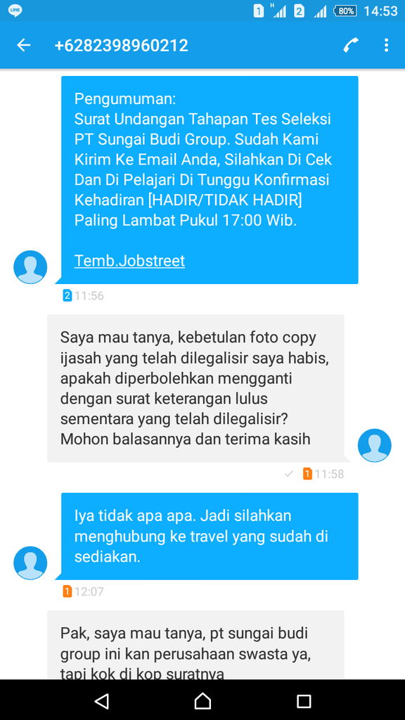 Penipuan yang mengatasnamakan PT. Sungai Budi Group