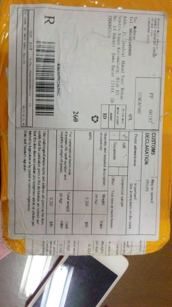 paket kirman dari luar negeri dimanipulasi