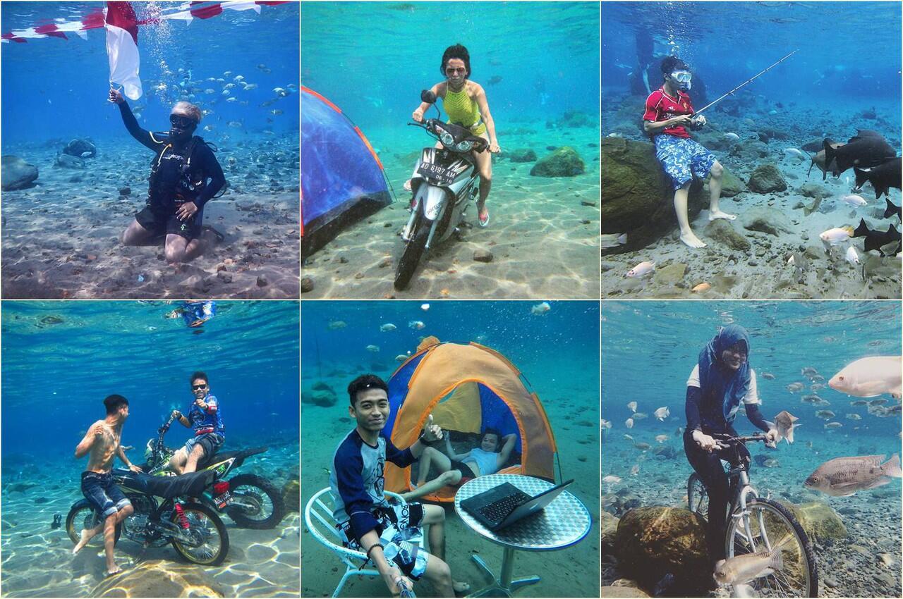 Terungkap! Begini Cara Menurunkan Motor di Umbul Ponggok Klaten.
