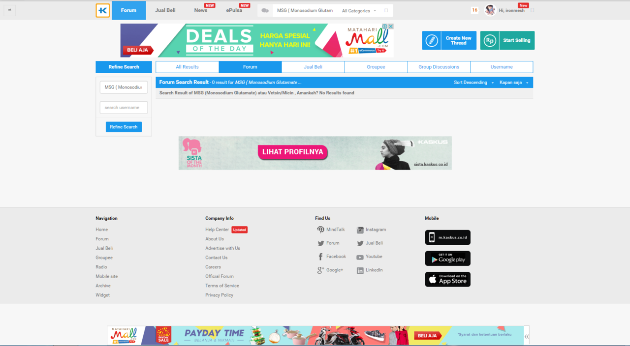 MSG (Monosodium Glutamate) atau Vetsin/Micin , Amankah?