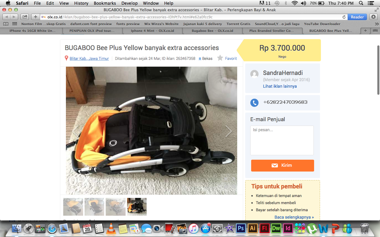 PENIPUAN OLX iPod touch 5th Generation 32GB Blue Mint Condition IngridKarlina