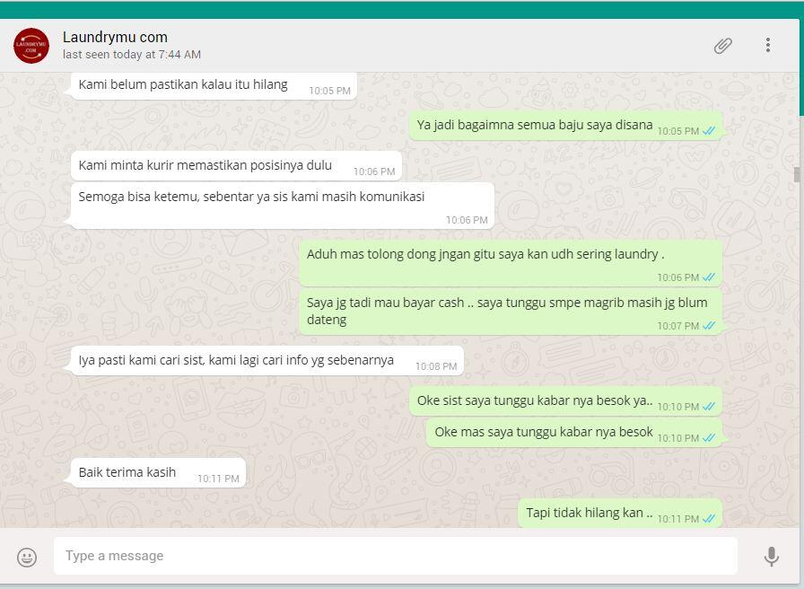 JANGAN MAU PAKAI LAUNDRYMU.COM TIDAK BERTANGGUNG JAWAB