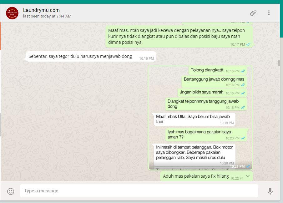 JANGAN MAU PAKAI LAUNDRYMU.COM TIDAK BERTANGGUNG JAWAB