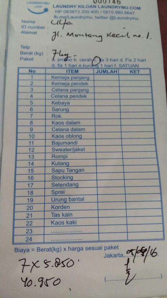 JANGAN MAU PAKAI LAUNDRYMU.COM TIDAK BERTANGGUNG JAWAB