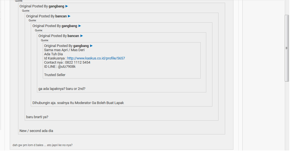 Percobaan penipuan dengan mengatas namakan Retire Moderator
