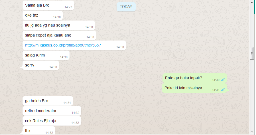 Percobaan penipuan dengan mengatas namakan Retire Moderator